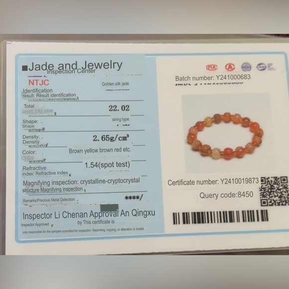 PUMPKIN JADE BRACELET - Picture 7 of 11